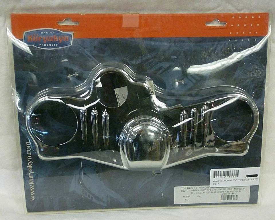 Cubierta de abrazadera triple superior Kuryakyn Yamaha 04-’08 YZF-R1,06-’12 YZF-R6 P/N 8710 Foto 3 de 4