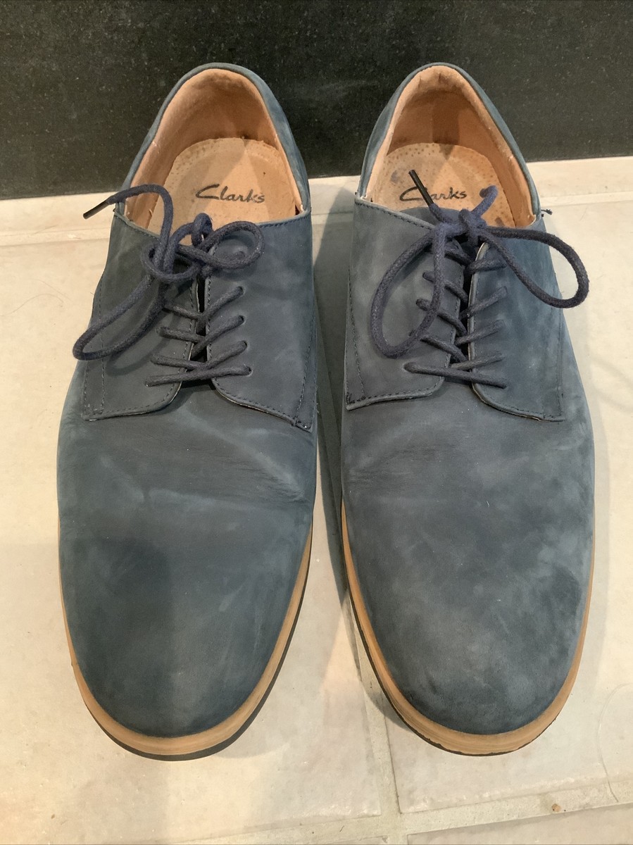 Clarks Blue Oxfords with Suede Upper and Classic Design $_12.JPG?set_id=880000500F main image 4