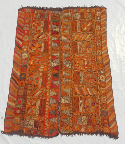 Vintage Traditional Handcrafted Turkish Kilim Rug for Home Décor 206x155 cm