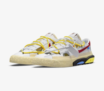 Nike X Off White Blazer Low '77 - weiß/Uni rot - UK 10 US 11 EU 45 - DH7863-100