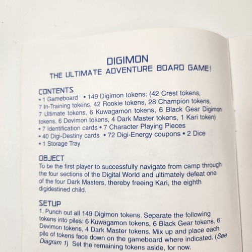 Digimon Ultimate Adventure Board Game Fox Kids TV Show Digital Monsters 2000 - Picture 16 of 22