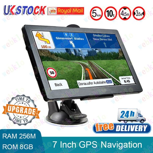 Car Truck Sat Nav GPS Navigation 7'' Touch Screen 8GB Free Lifetime UK