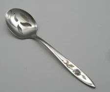 Oneida Community Stainless My Rose Slotted Jelly Spoon Betty Crocker