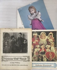 Victorian Cloth Doll, Dress & Ornament Pattern Lot: Poissot Elspeth Hobby House