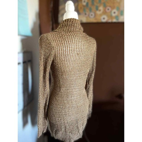 *LIGHT WEIGHT CARDIGAN STYLE LONG BROWN DUSTER* SUPER COZY-IN GREAT CONDITION - Picture 5 of 6