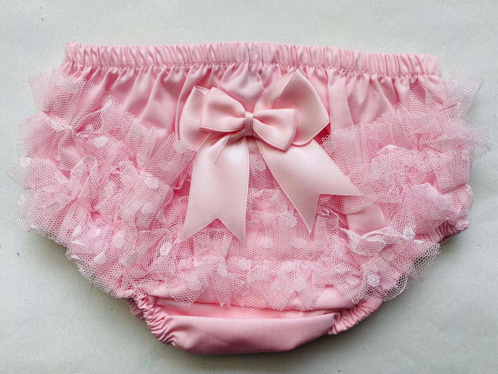 2 Pack White & Pink Baby Girl Frilly Knickers Tutu Lace Pants Nappy