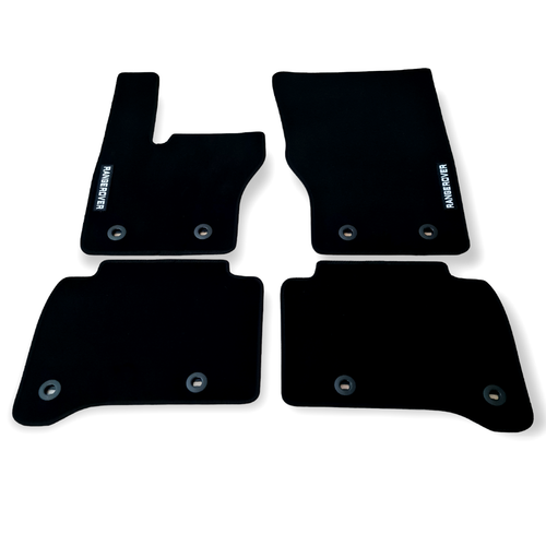 Velour Car Floor Mats For Range Rover Sport Waterproof Black Carpet
