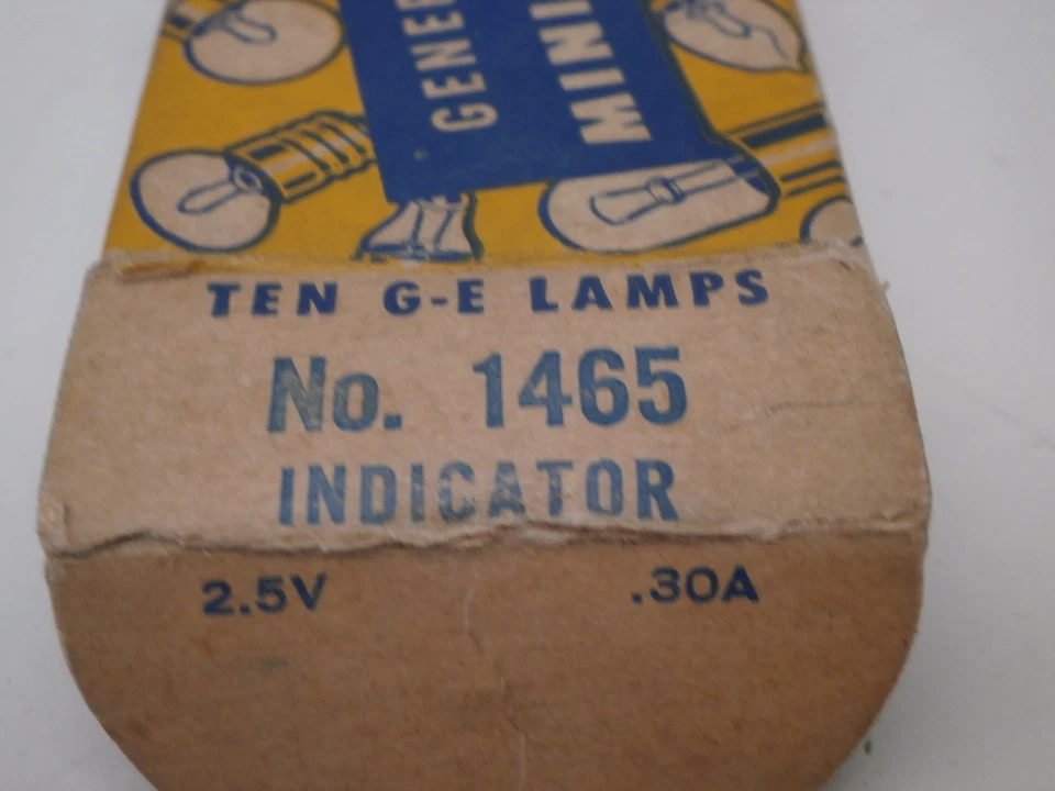 (4-Pack) GE No. 1465 Miniature Indicator Lamp Light Bulb 2.5V .30A BA9s Base - Image 2 of 3