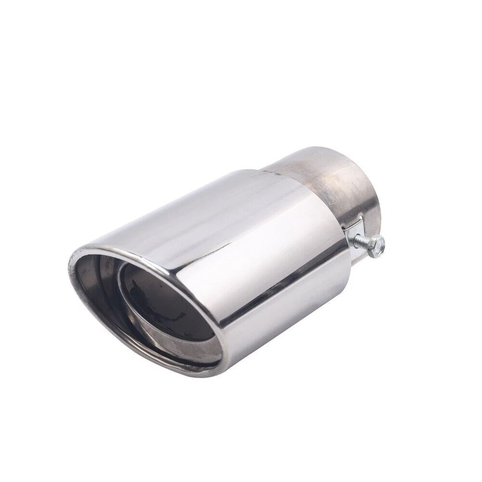 Auto Car Stainless Steel Rear Exhaust Pipe Tail Muffler Tip Round Accessories US - Imagem 3 de 4
