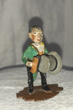 Plomb de Nuremberg Polychrome Système Tête Articulée  XIX ème personnage chapeau