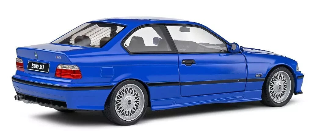 1/18 BMW M3 E36 Coupe Santorin (Blue) 1996 Diecast Model Car By