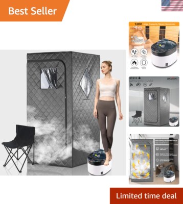 Compact Personal Steam Sauna with Easy Access & Quick Assembly - Relax Anytime