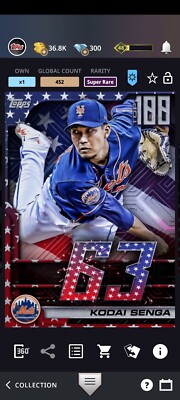 Topps Bunt 24 - Independence Day Top 100 Kodai Senga Super Rare DIGITAL