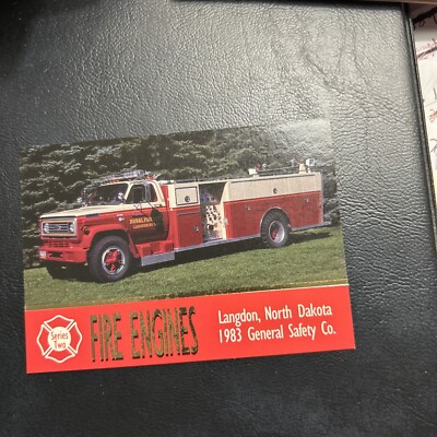 Jb98 Fama Fire Engines 1993 #146 Langdon North Dakota 1983 General Safety