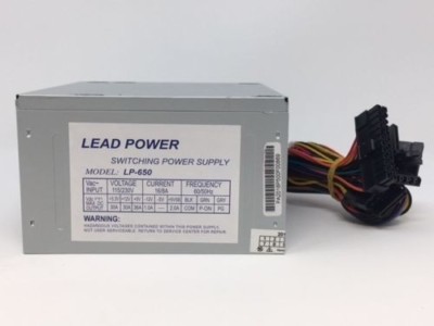 SATA /& PCIPCIe 20+4pin NEW--Lead Power RED 650w-Max ATX Power Supply 12cm Fan