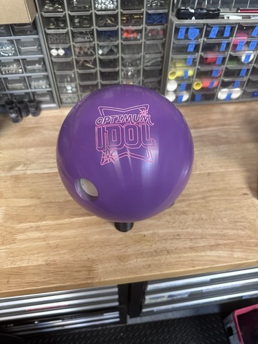 USED-Bowling Ball -15lb RotoGrip "OPTIMUM IDOL SOLID" DRILLED WEIGHT -14lb 12oz