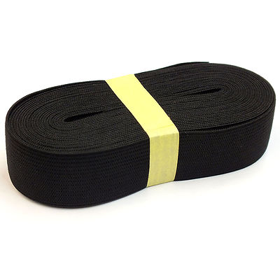 TWO New Knitted Soft Elastic 1 inch, 3 yards black, Free shipping