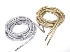 54" Gold Silver Thread Rope Laces for Air Jordan IX AJ 9 12 XII KD Kyrie Kobe PG