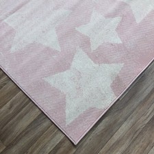 Quality star  pink Rug lounge bedroom children's 100cm x 150cm  (778)