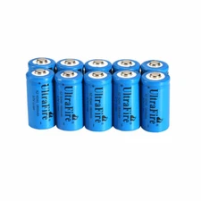 UltraFire 16340 Battery Rechargeable 3.7V Li-ion 1800mAh Batteries Charger Lot