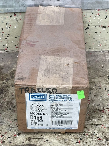NEW FASCO D156 1/6 hp 1050 RPM CW 5" Dia 115V Furnace Motor S88-232