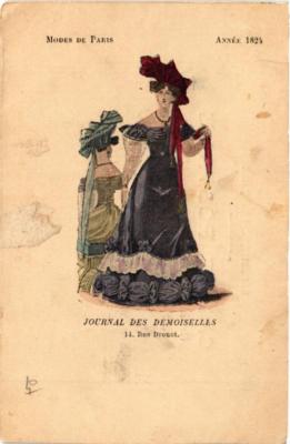CPA PARIS (9. Jh.) Modes de Paris. Jahr 1824 JOURNAL DES DEMOISELLES (563906)