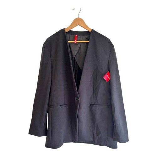 NWT Spanx Perfect Collarless Blazer Jacket Size 1X Ponte Fabric Classic Black - Picture 7 of 13