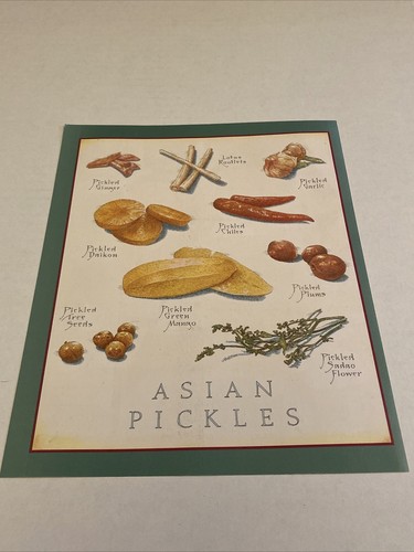 Cooks Illustrated Frameable Kitchen Art Back Cover Only Asian Pickles - Picture 2 of 2