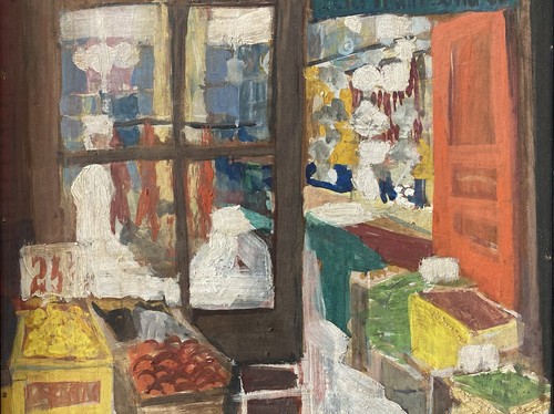 🔥 Vintage Modern Social Realism Urban Cityscape Oil Painting DIMONDSTEIN 1950s - Picture 5 of 24
