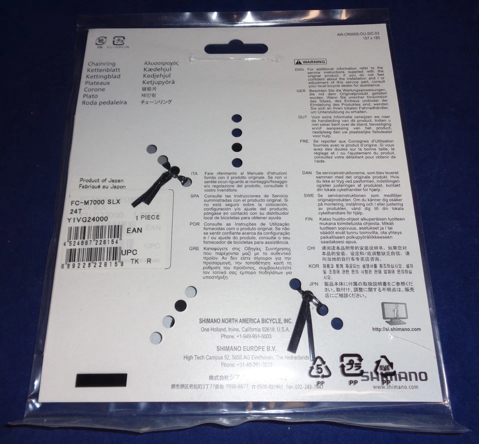 Shimano FC-M7000 SLX 2x11 Front Chainrings 24t 26t 28t 34t 36t 38t - Image 2 of 4