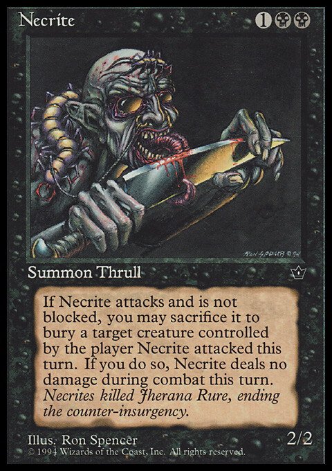 Magic the Gathering MTG Necrite (41a) Fallen Empires   LP