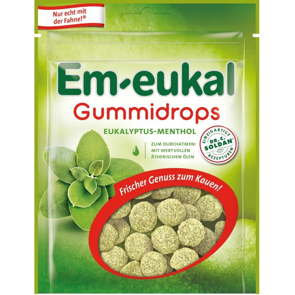 DR. C. SOLDAN GMBH EM EUKAL Gummidrops Eukalyptus-Menthol zuckerhalt. 90 g PZN10392047