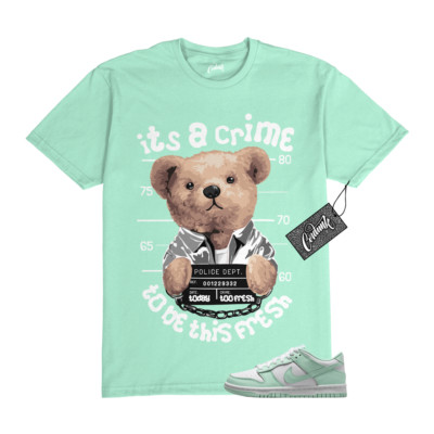 Dunk Low Mint Foam White Air Force 1 T Shirt to Match CRIME