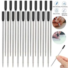 20 Cross Style Ballpoint Pen Refills Smooth Flow Black Ink 1.0mm Medium Point US