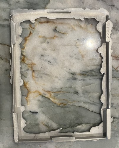 VINTAGE CANADA Fine Pewter  LILLIES PICTURE FRAME TABLE FELT SEAGULL CO. - Picture 6 of 7