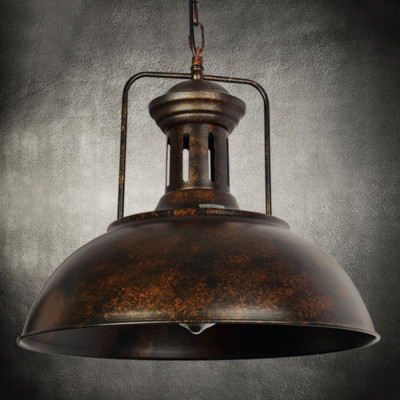 16" Industrial Nautical Barn Pendant Light Lamp with Rustic Dome/Bowl