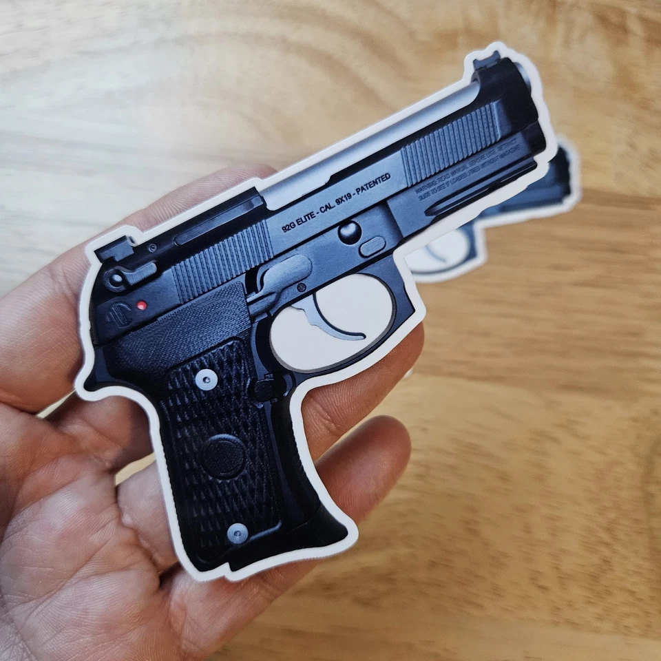 LTT Beretta 92G Vinyl Sticker 4 inch Decal Waterproof High Resolution Gun Art - Image 3 of 4