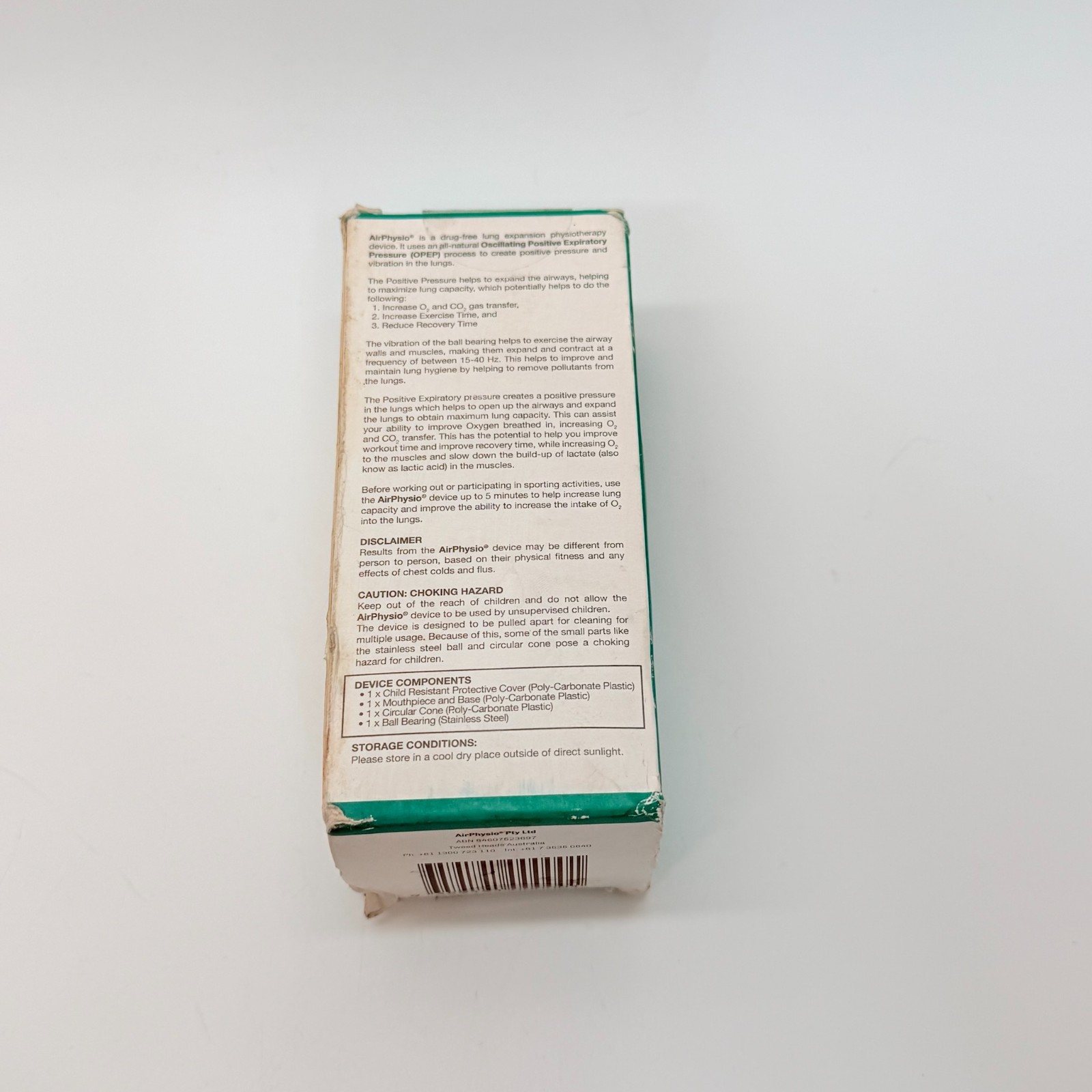 Air Physio Mucus Clearance Device Airway Physiotherapy Natural Breathing NEW