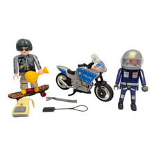 sympa base moto police + bandit 70502 Playmobil ( commissariat , policier ) 1151