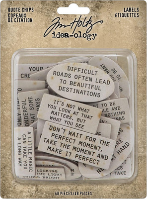 Idea-Ology Chipboard Quote Chips 48/Pkg - Labels