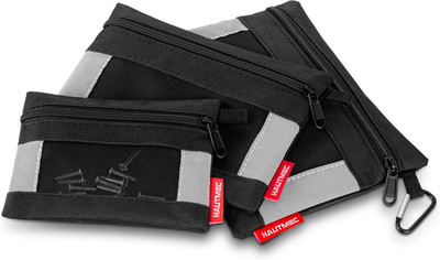 3 Stück kleine Werkzeugtasche, Werkzeugtaschen mit Reißverschluss, Netzfenster und Karabiner, Du