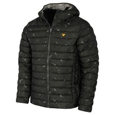 Lyle & Scott Herren Puffer Jacket - Graphic Checker Dark Sage - M