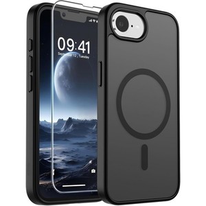 Pour iPhone 17e étui 16e Couverture de téléphone Givre magnétique antichoc + Verre trempé