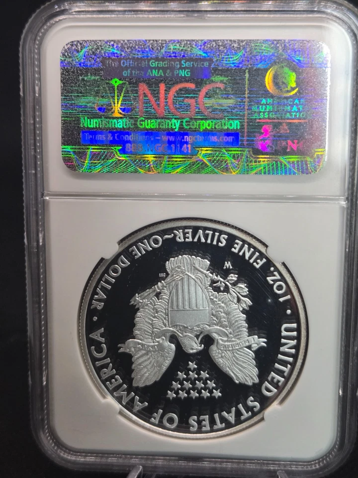 2008-W American Silver Eagle – NGC PF70 Ultra Cameo –Collector’s Proof 🦅 - Image 2 of 4