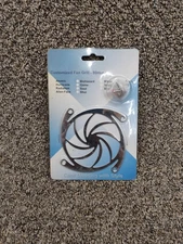 80mm Fan Grill Lot of 5 Hurricane Pattern Chrome W Mounting Hardware Heavy Duty