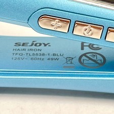 Sejoy Hair Flat Iron Straightener Corded Adjustable Heat - Blue 5