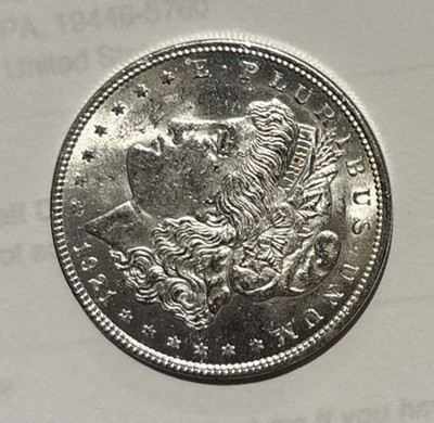 1921 P MORGAN SILVER DOLLAR BRILLIANT UNCIRCULATED BU- ONE (1) COIN