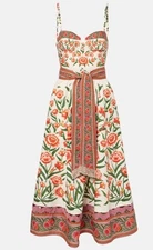 Mytheresa Farm Rio Anika Delicate Off-White XXS Floral Dress NO WAIST BAND NWT