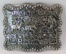 HESSTON 1987 Belt Buckle National Finals Rodeo NFR New in Wrapper w/ paper