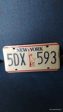 New York License Plate 5DX 593 Statue of Liberty Design Collectible Souvenir NY